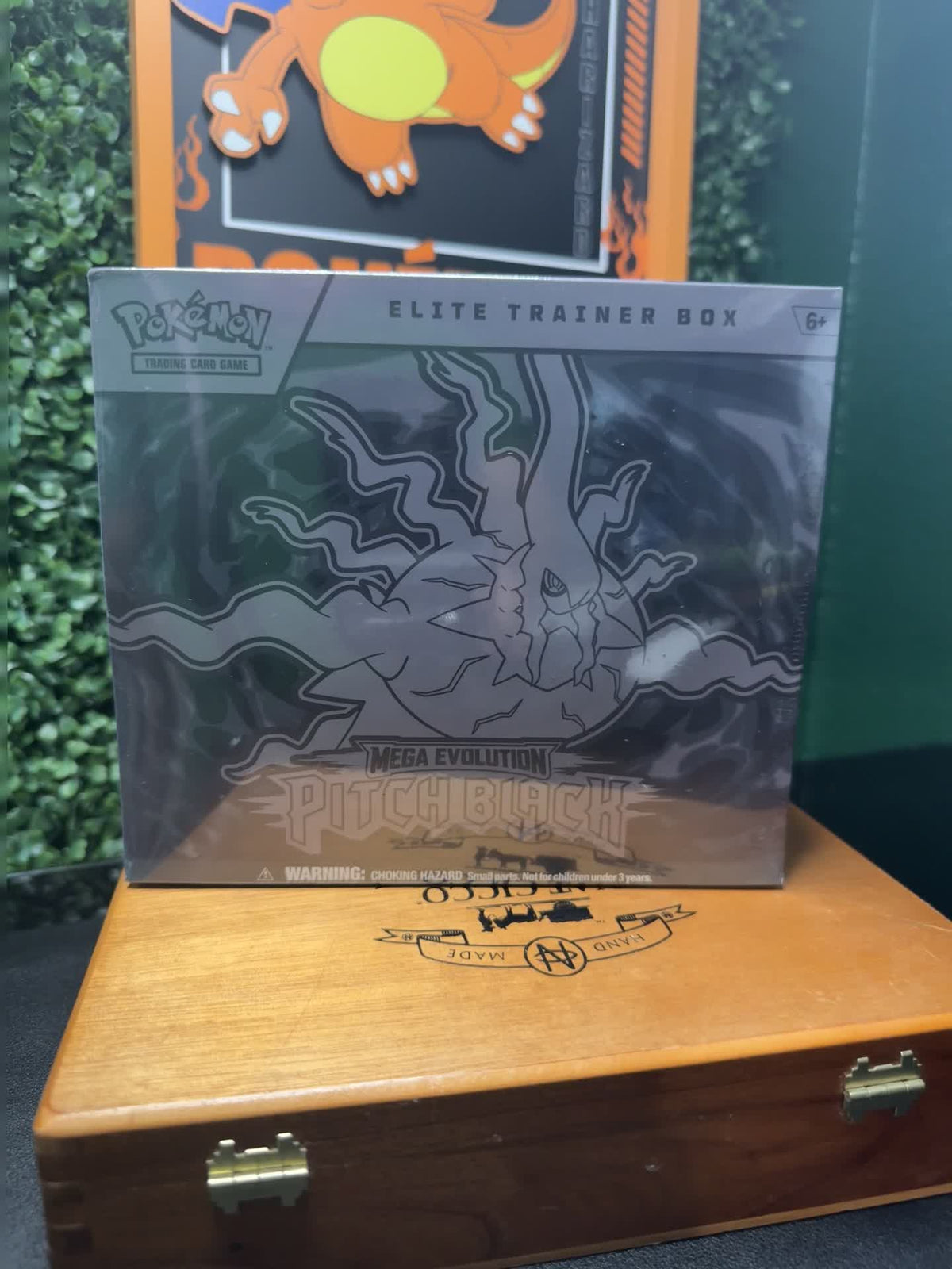 Pokémon Mega Evolution Pitch Black Elite Trainer Box front