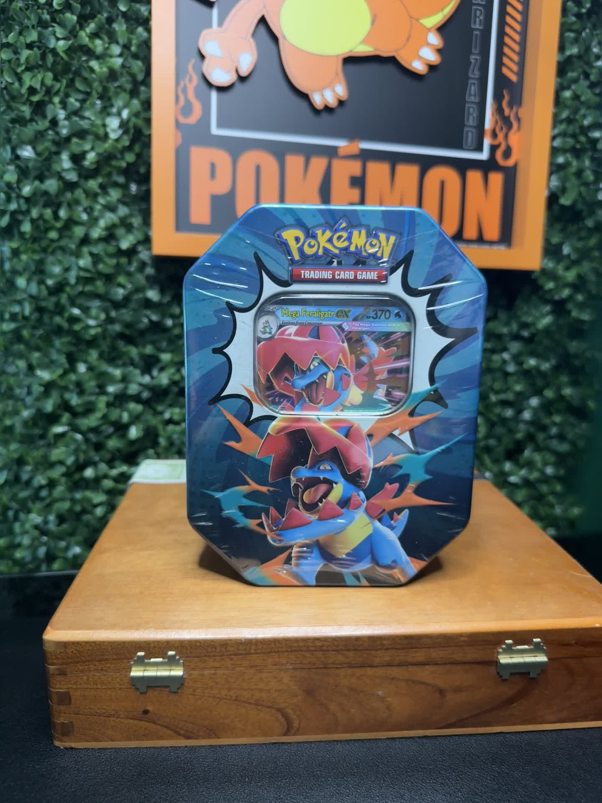 Pokémon TCG Mega Feraligatr ex Tin