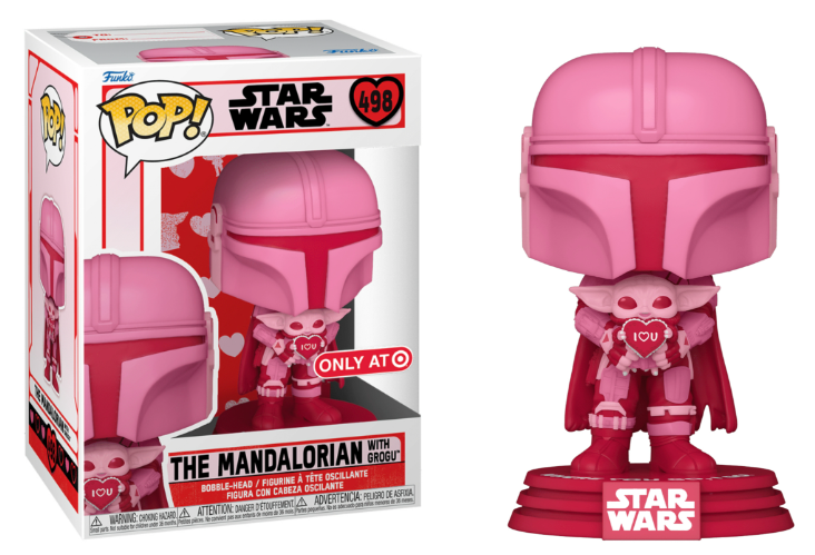 Mandalorian w/Grogu Valentine's Day Star Wars Funko Pop (Target Exclusive)